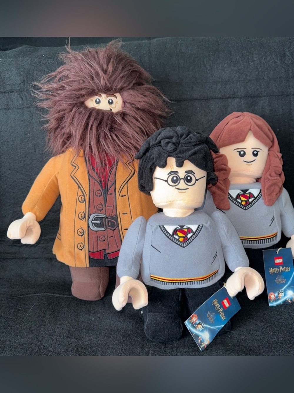 Lego Plush Minifig Lot Harry Potter Hagrid Hermione Wizarding World Tags